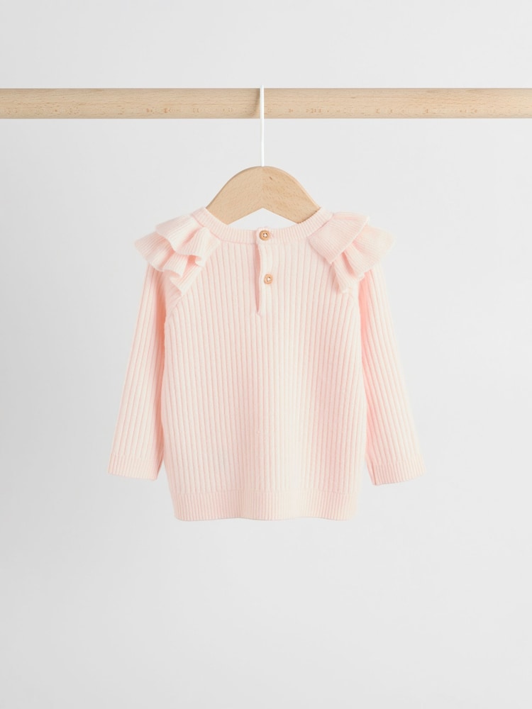 Light Pink Baby Knitted Jumper and Leggings Set 2 Piece (0mths-3yrs)