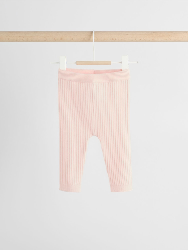 Light Pink Baby Knitted Jumper and Leggings Set 2 Piece (0mths-3yrs)