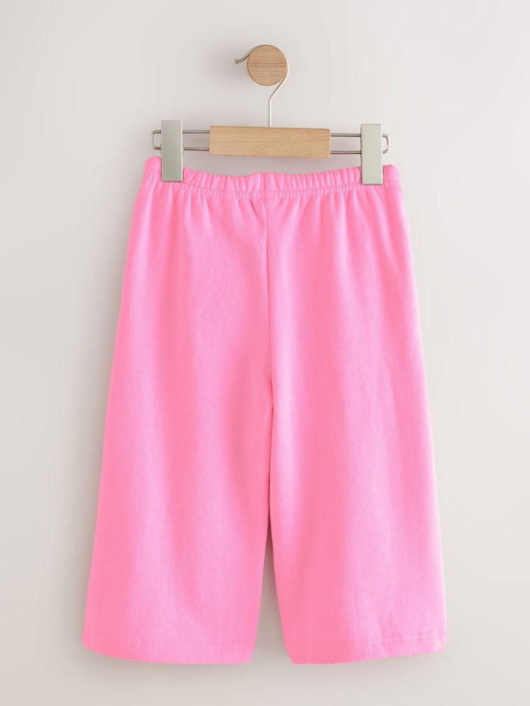 Bright Pink Wide Leg Sweat Joggers (3mths-7yrs)