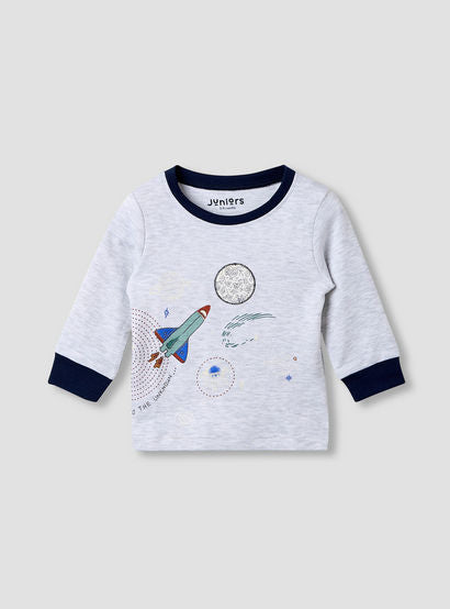 Juniors Space Print T-shirt and Pyjama - Set of 2-baby-boys-clothing-nightwear-pyjamasets-image-2