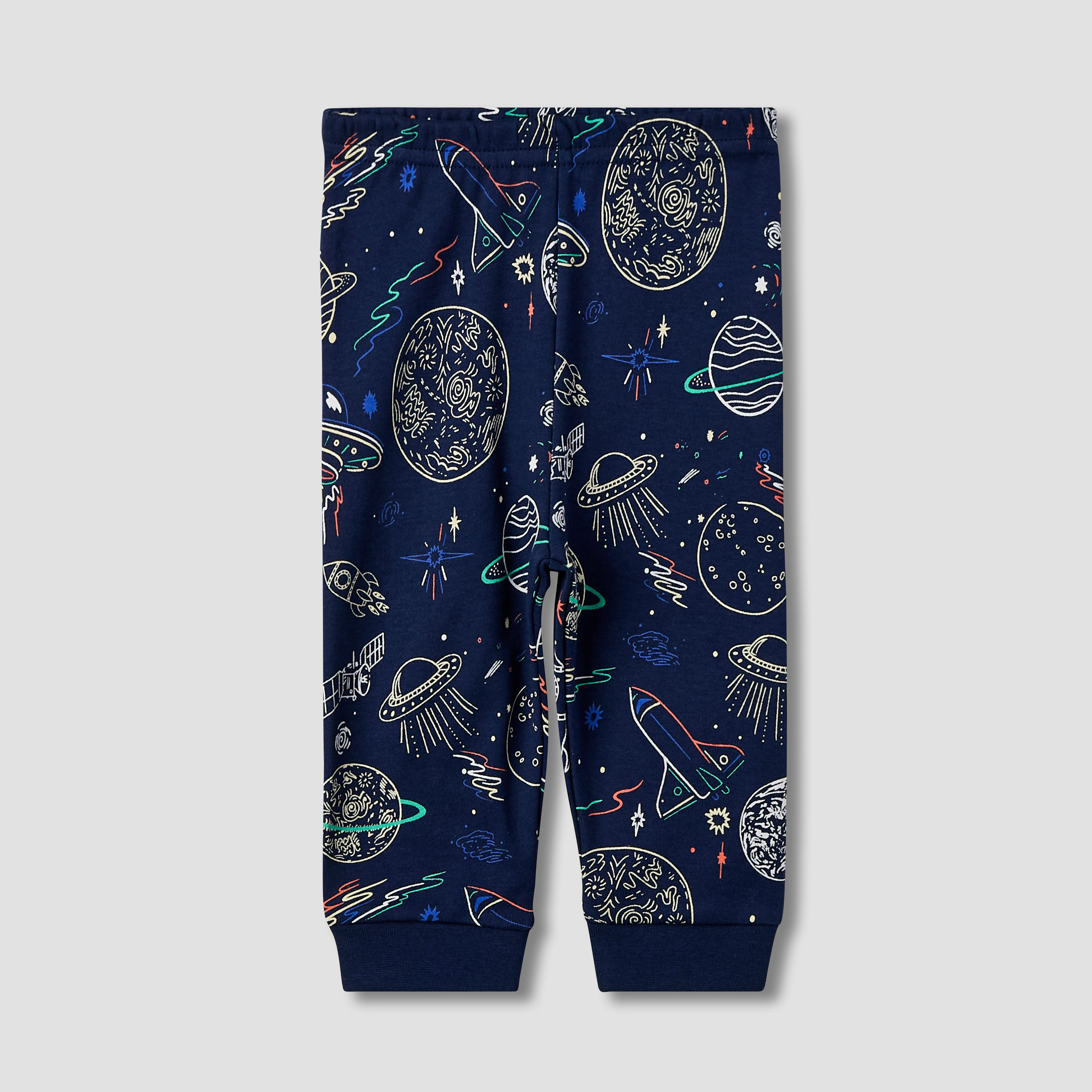 Juniors Space Print T-shirt and Pyjama - Set of 2