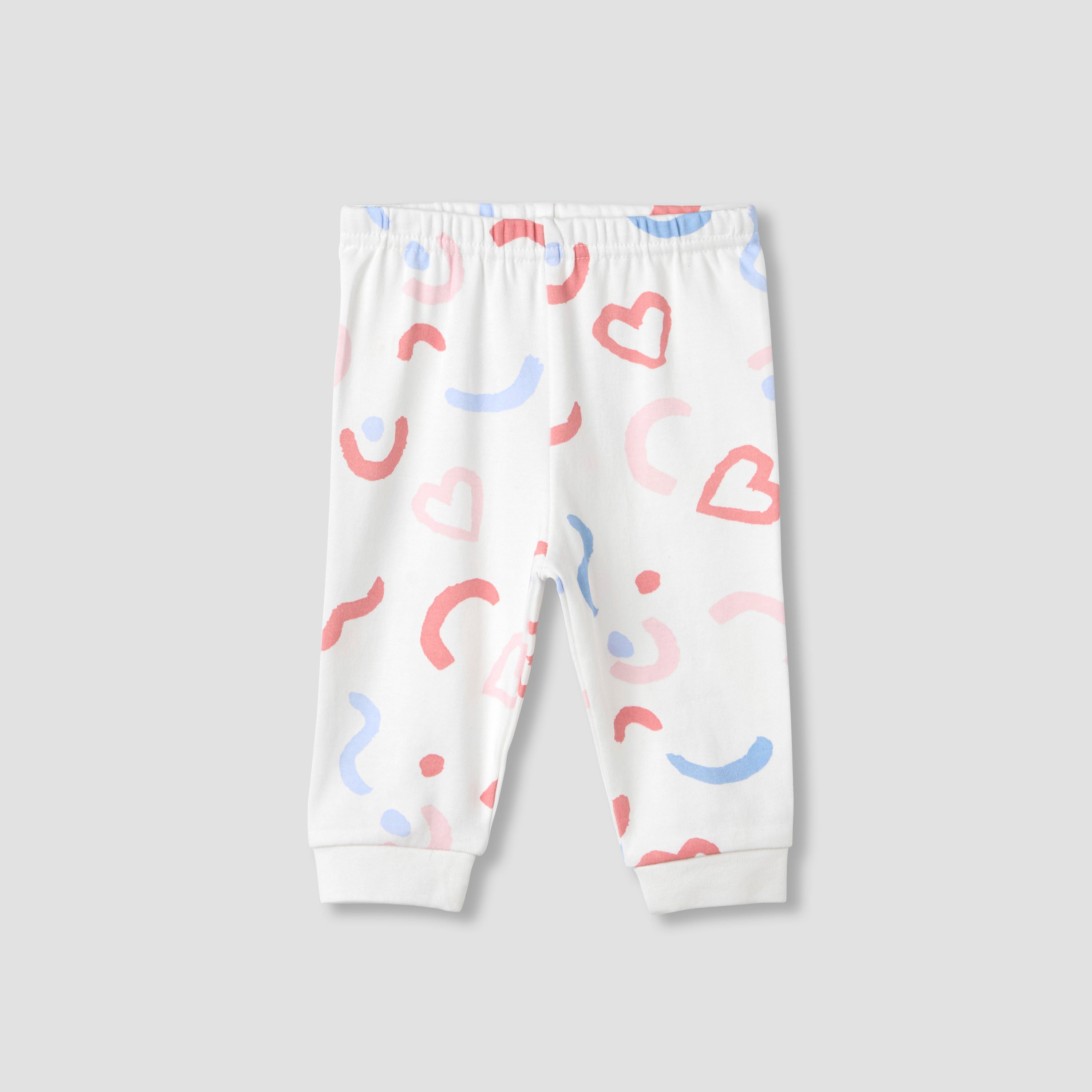 Juniors Printed Long Sleeve T-shirts and Pyjamas - Set of 2