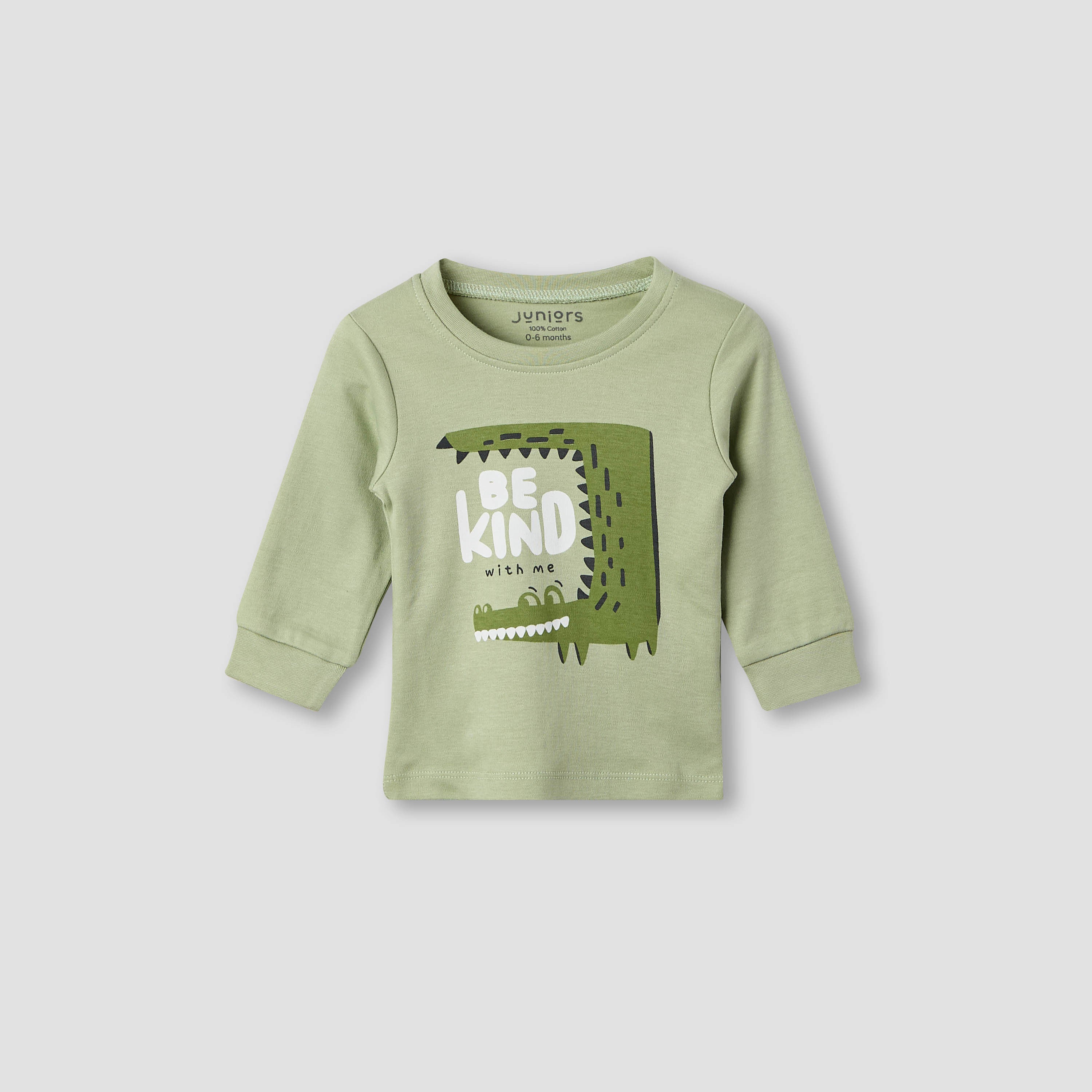 Juniors Crocodile Print T-shirt and Pyjama - Set of 3
