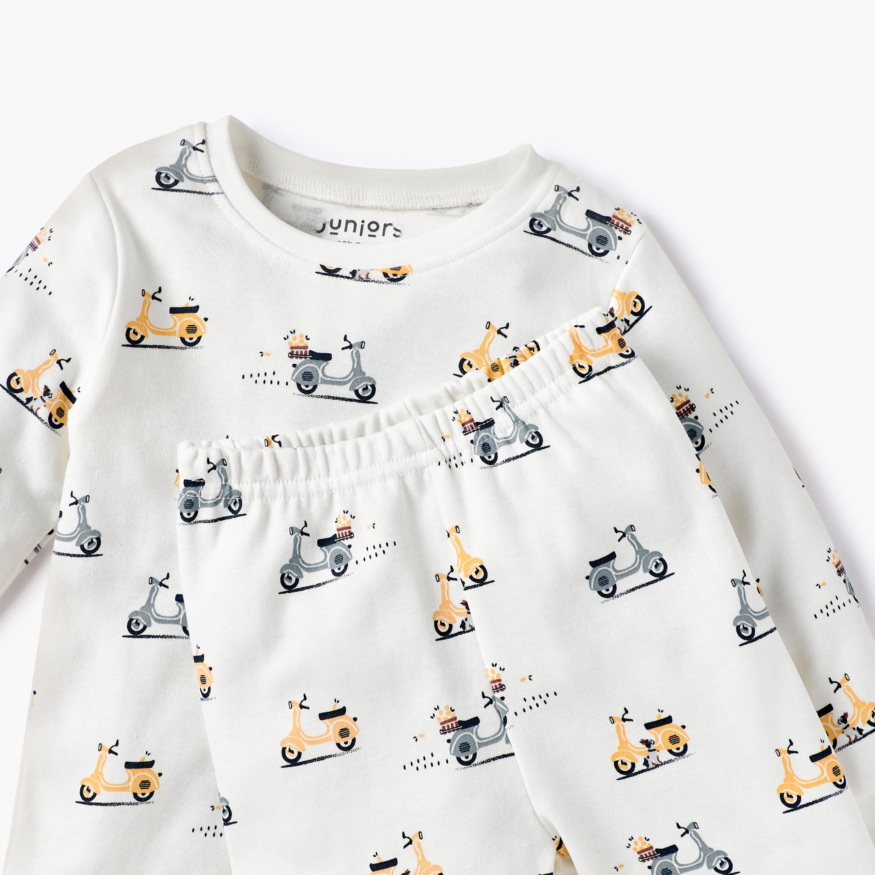 Juniors Scooter Print T-shirt and Pyjama Set