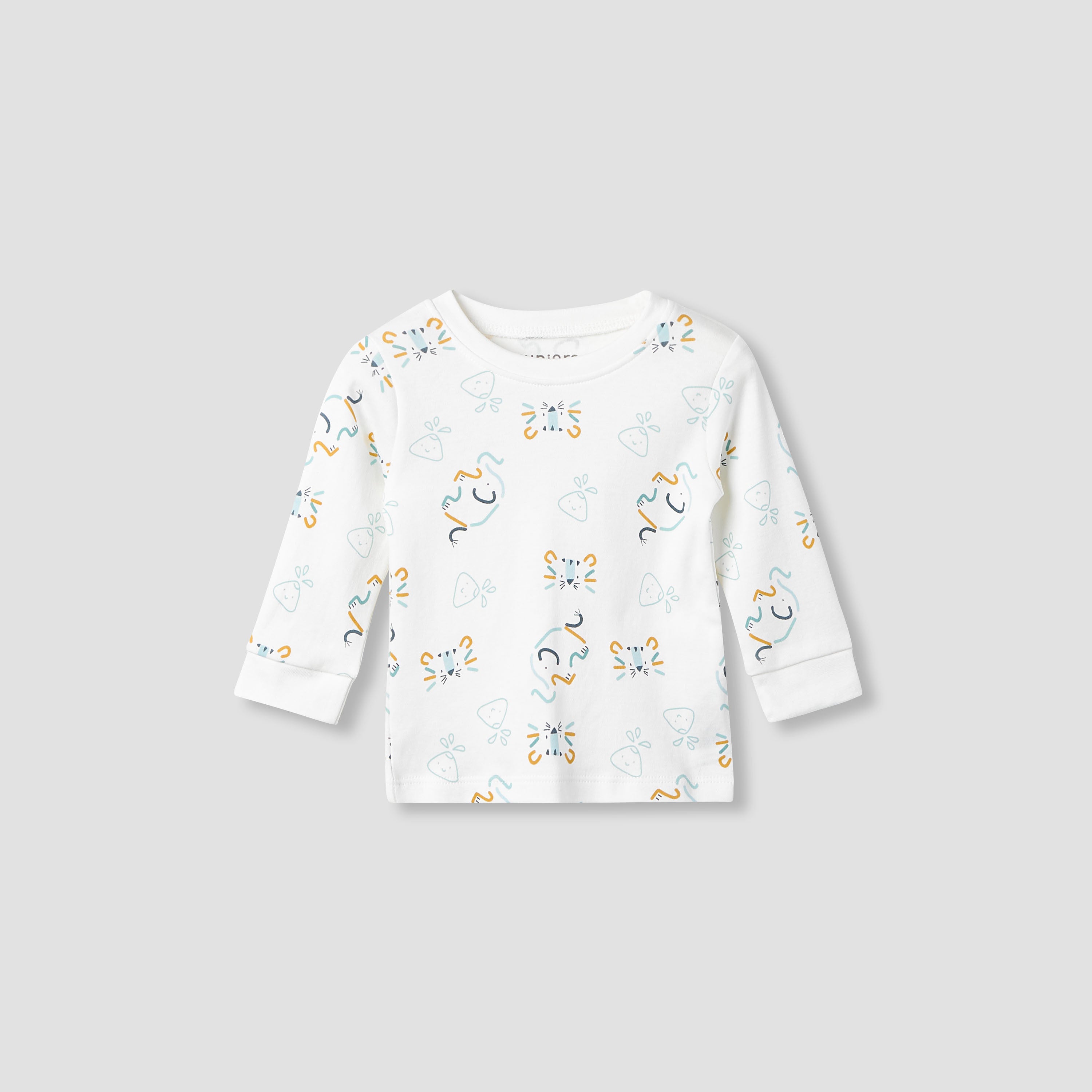 Juniors Elephant Print T-shirt and Pyjama - Set of 3