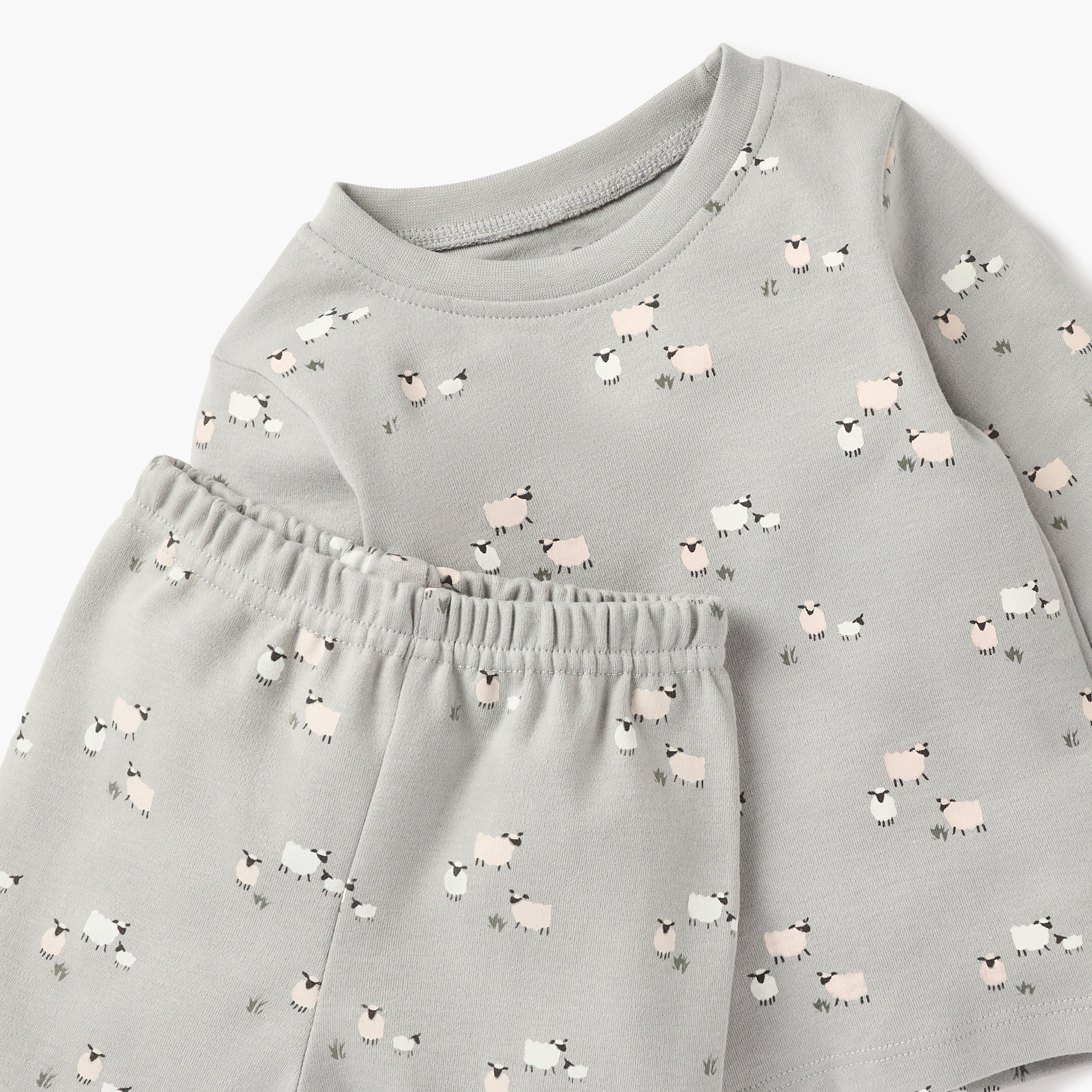 Juniors Animal Print T-shirt and Pyjama Set