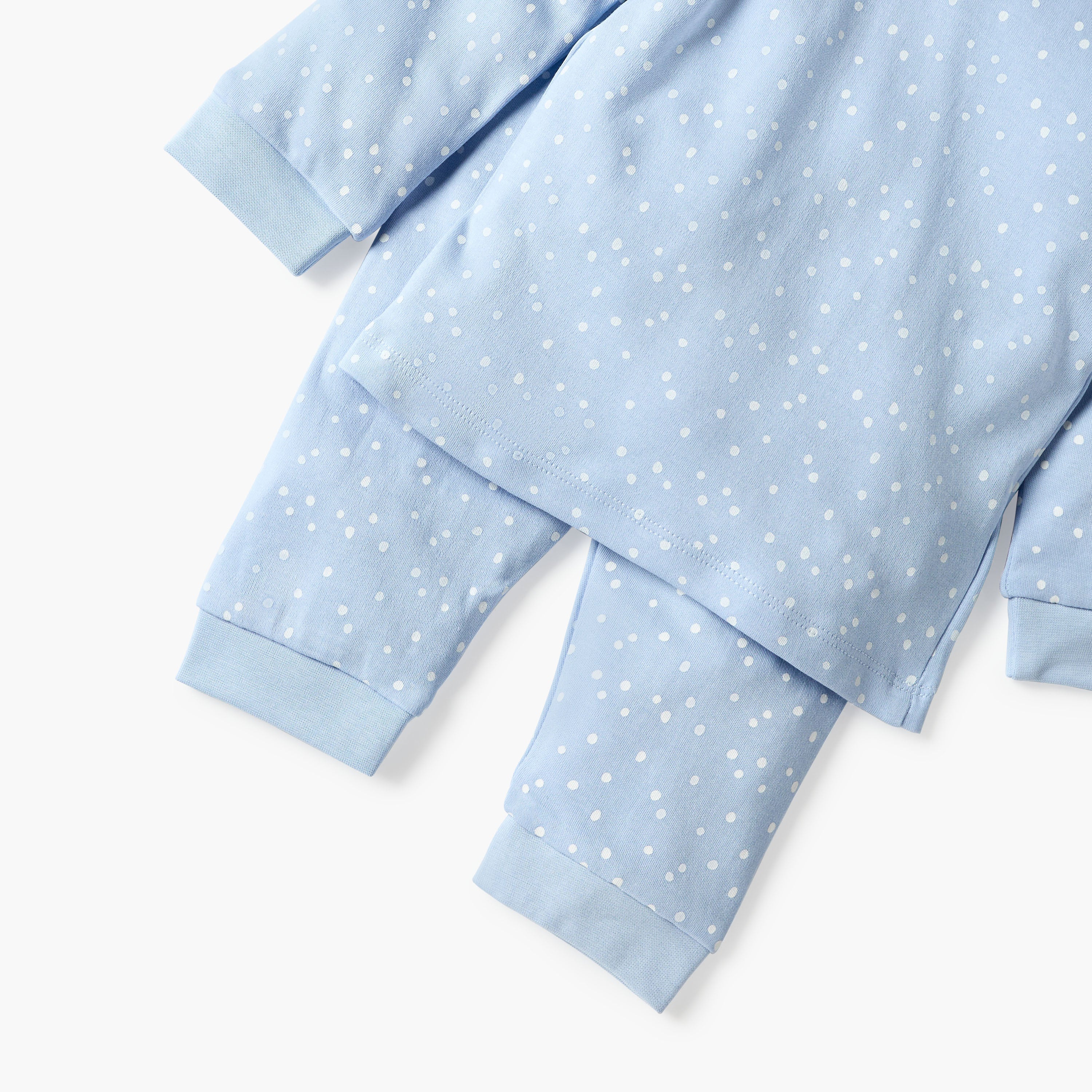 Juniors All-Over Polka Dot Print T-shirt and Pyjama Set