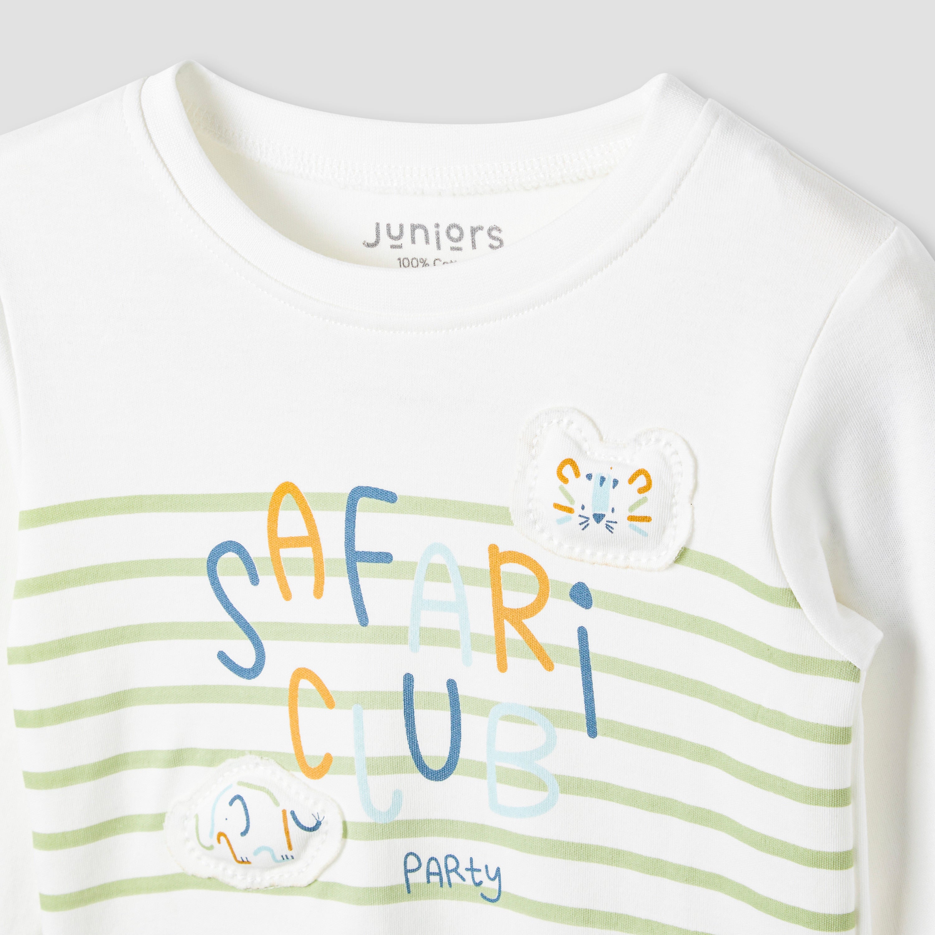 Juniors Striped T-shirt and Pyjama Set