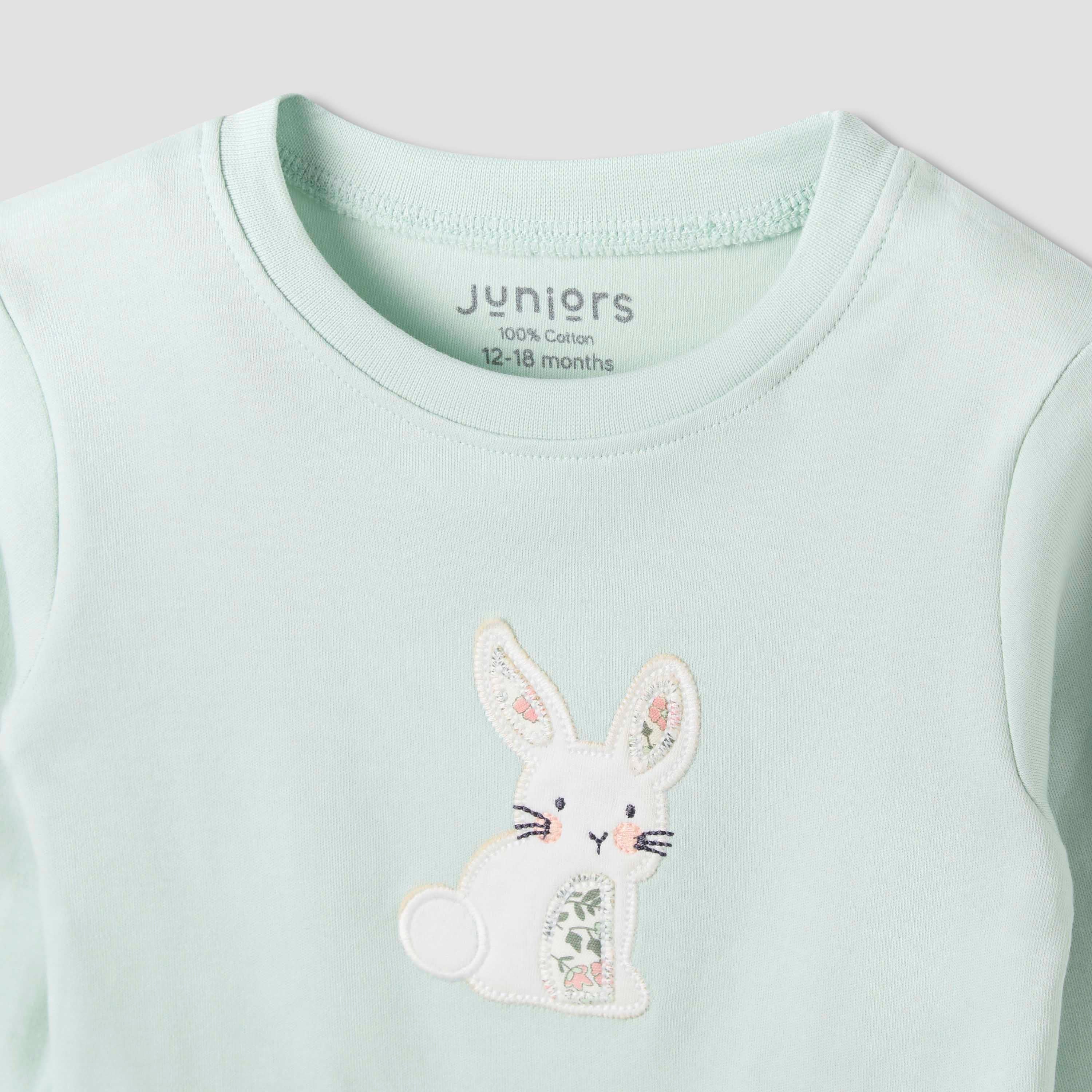 Juniors Pyjama Set with Print - Cotton - Long Sleeves - Round Neck