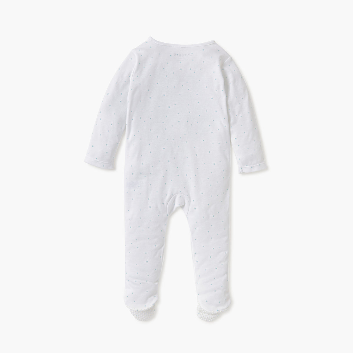 Juniors Elephant Applique Detail Closed Feet Sleepsuit with Long Sleeves