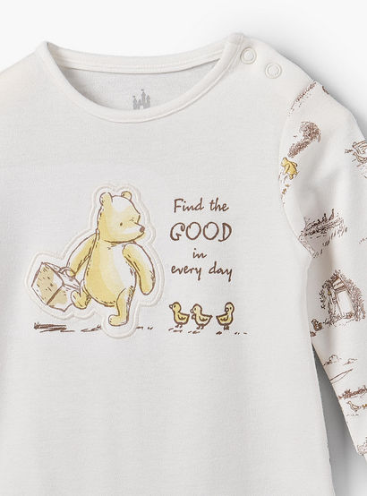 Disney Cotton Crew Neck Long Sleeves Sleepsuit with Winnie the Pooh and Friends Print-baby-boys-clothing-nightwear-sleepsuits-image-4
