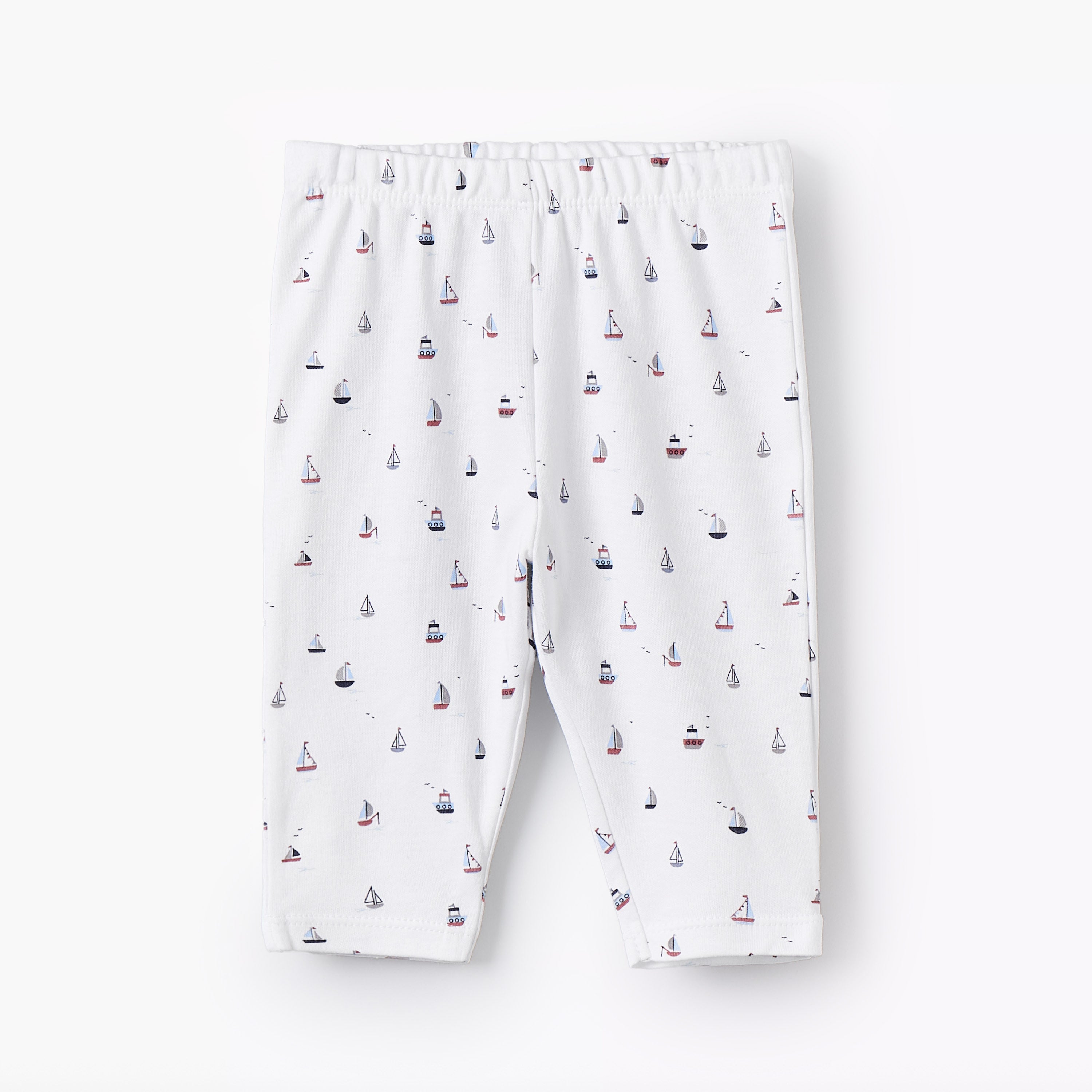 Juniors Cotton Round Neck Long Sleeves Pyjama Set with Boat Print