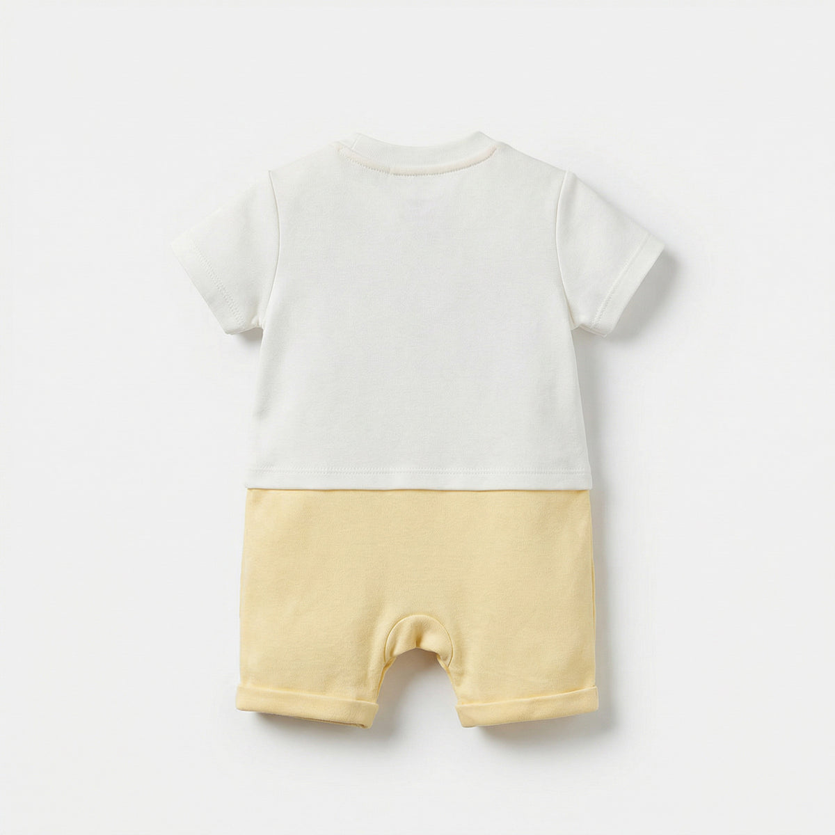 Disney Crew Neck Short Sleeves Romper with Winnie the Pooh Applique