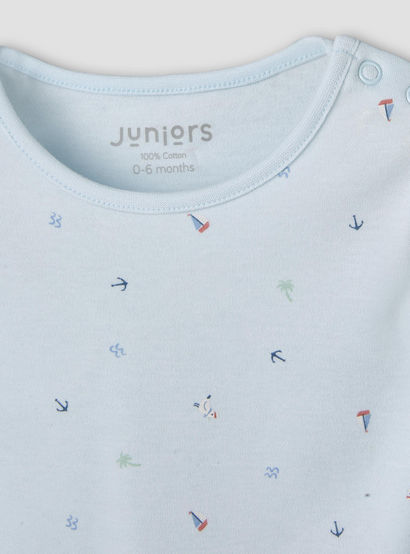 Juniors Cotton Round Neck Long Sleeves Pyjama Set with Nautical Print-baby-boys-clothing-nightwear-pyjamasets-image-4