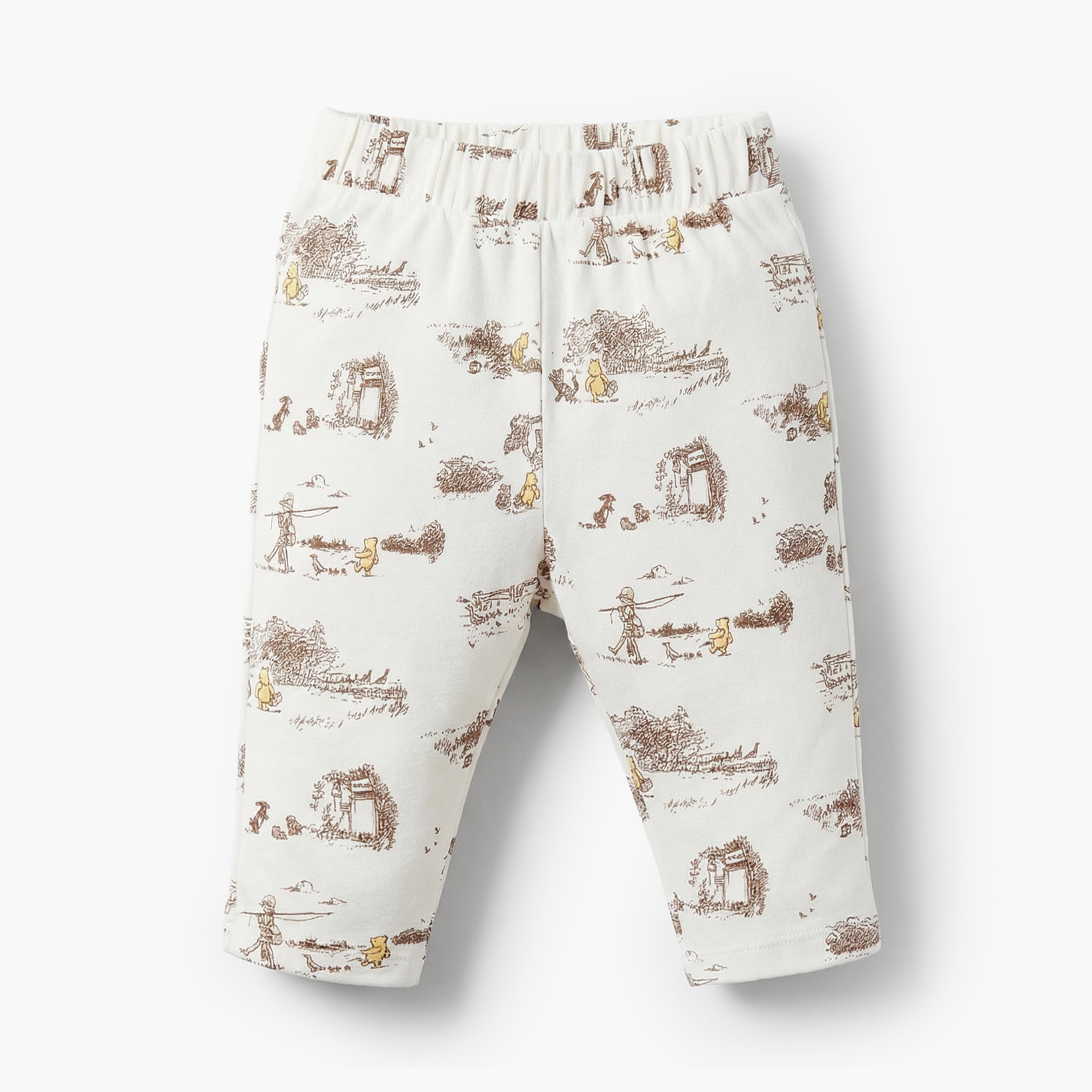 Disney Cotton Collared Long Sleeves Pyjama Set with Winnie the Pooh Print