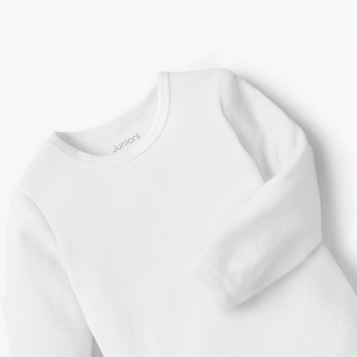 Juniors Solid Long Sleeves Bodysuit with Round Neck