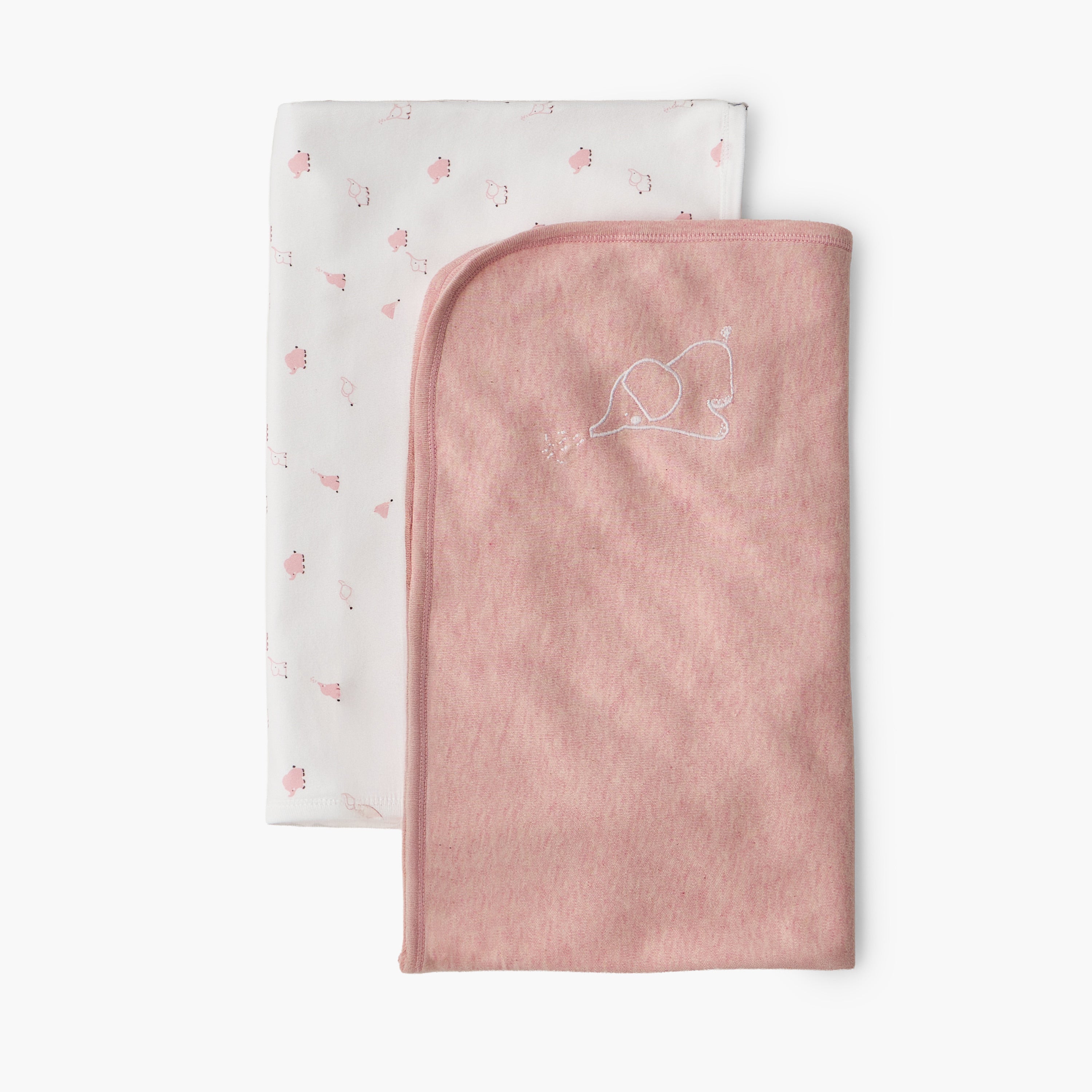 Pack of 2 Juniors Receiving Blanket with Assorted Print