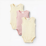 Juniors Textured Sleeveless Bodysuit - Set of 3-undefined-image-1