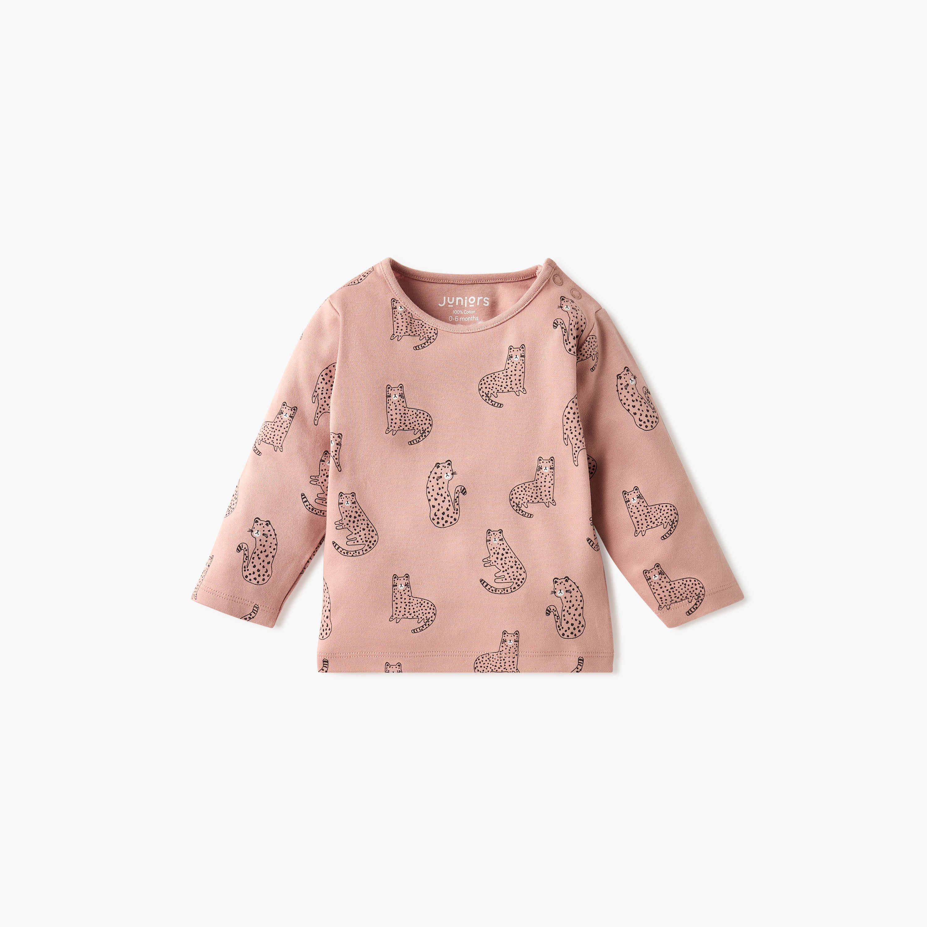 Juniors Pyjama Set with Bear Print - Cotton - Long Sleeves - Round Neck