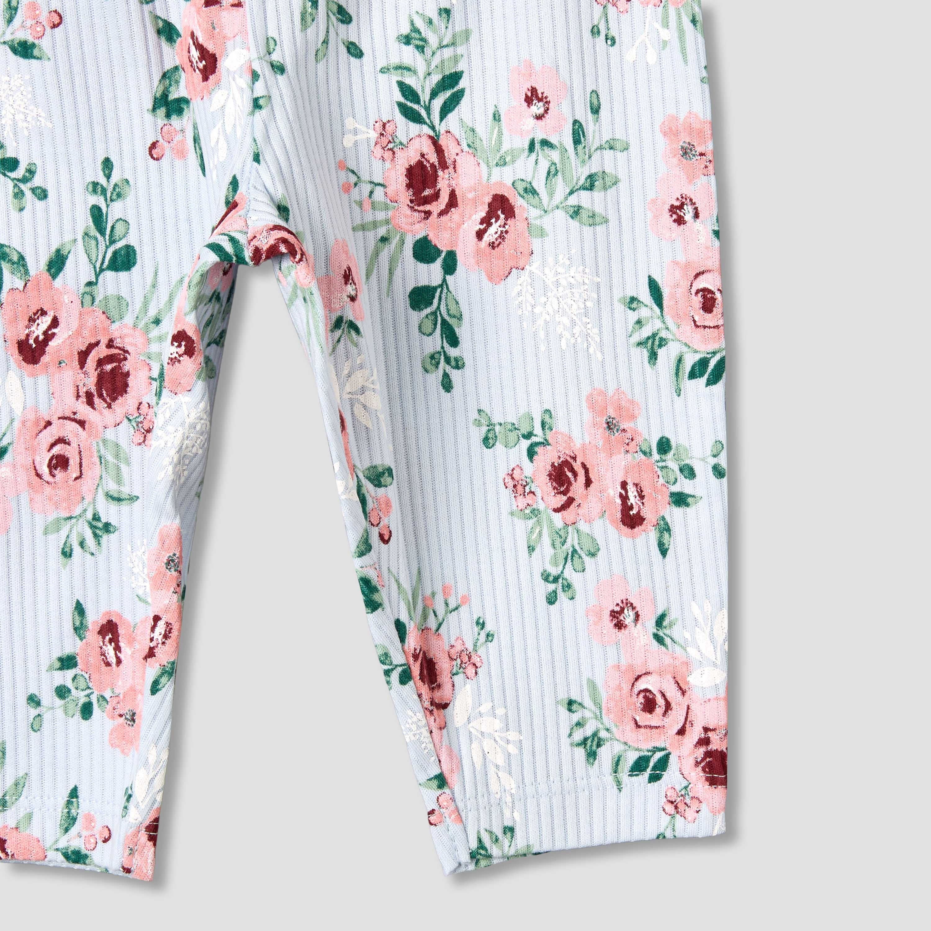 Juniors Cotton Long Sleeves Pyjama Set with Floral Print