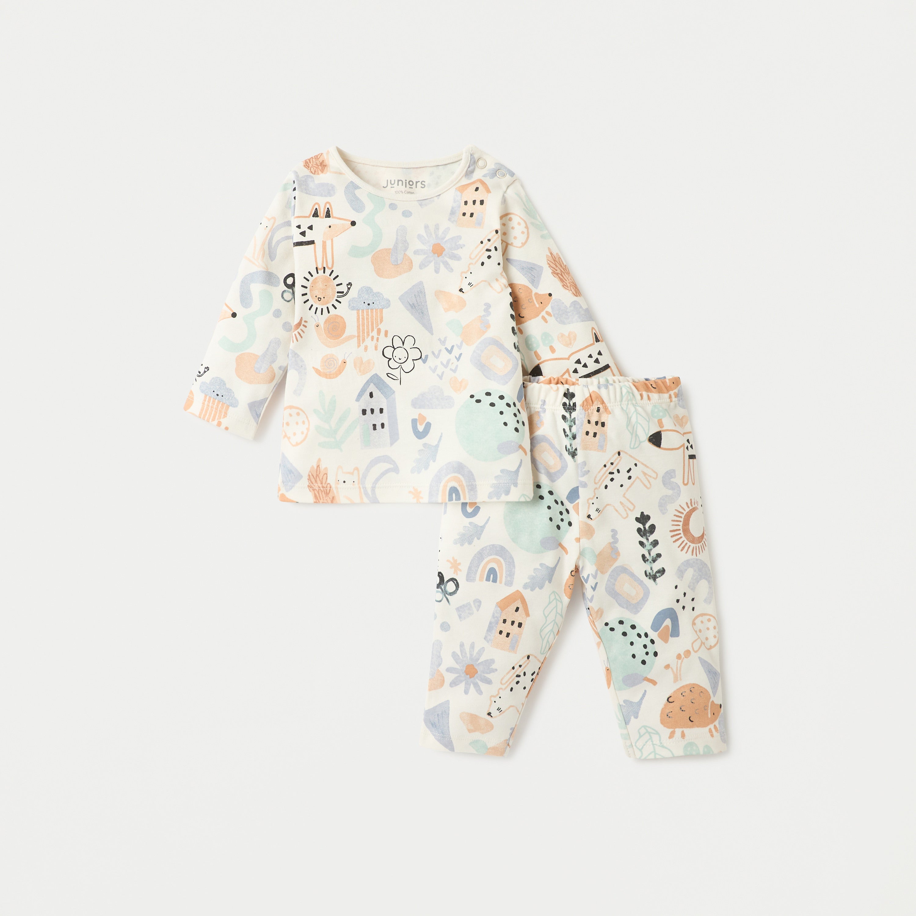Juniors Pyjama Set with Graphic Print - Cotton - Long Sleeves