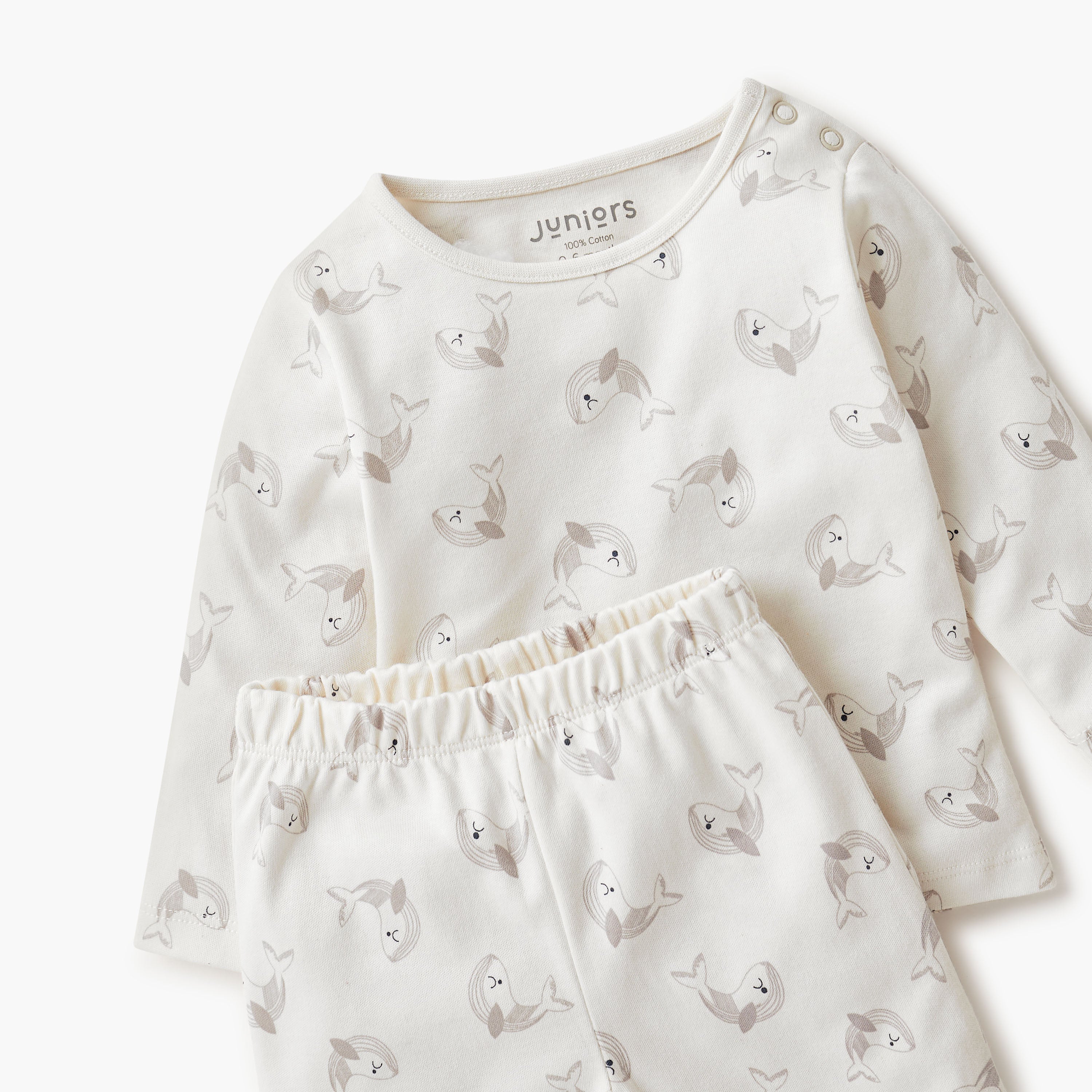 Juniors Dolphin Print T-shirt and Pyjama Set