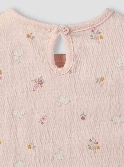 Juniors Crew Neck Short Sleeves Top and Shorts Set with Floral Print-baby-girls-clothing-setsandcoords-image-9