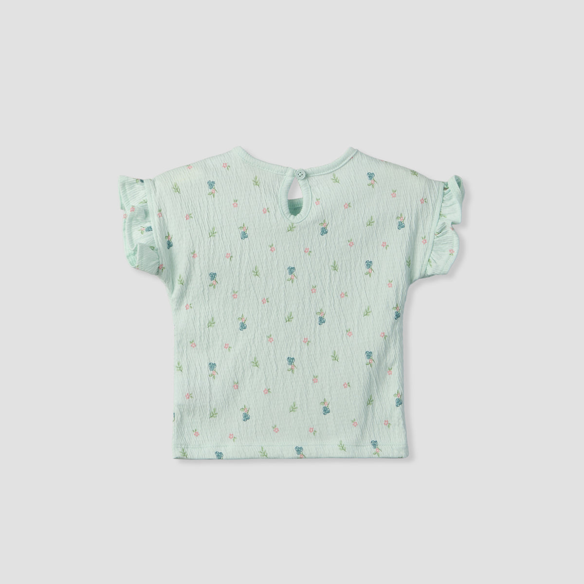 Juniors Crew Neck Short Sleeves Top and Shorts Set with Floral Print