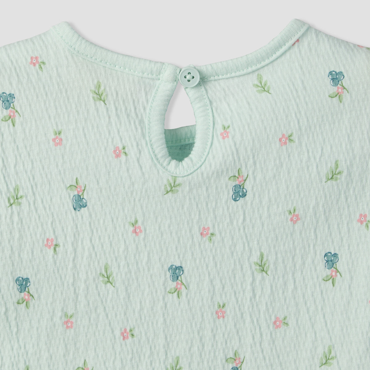 Juniors Crew Neck Short Sleeves Top and Shorts Set with Floral Print
