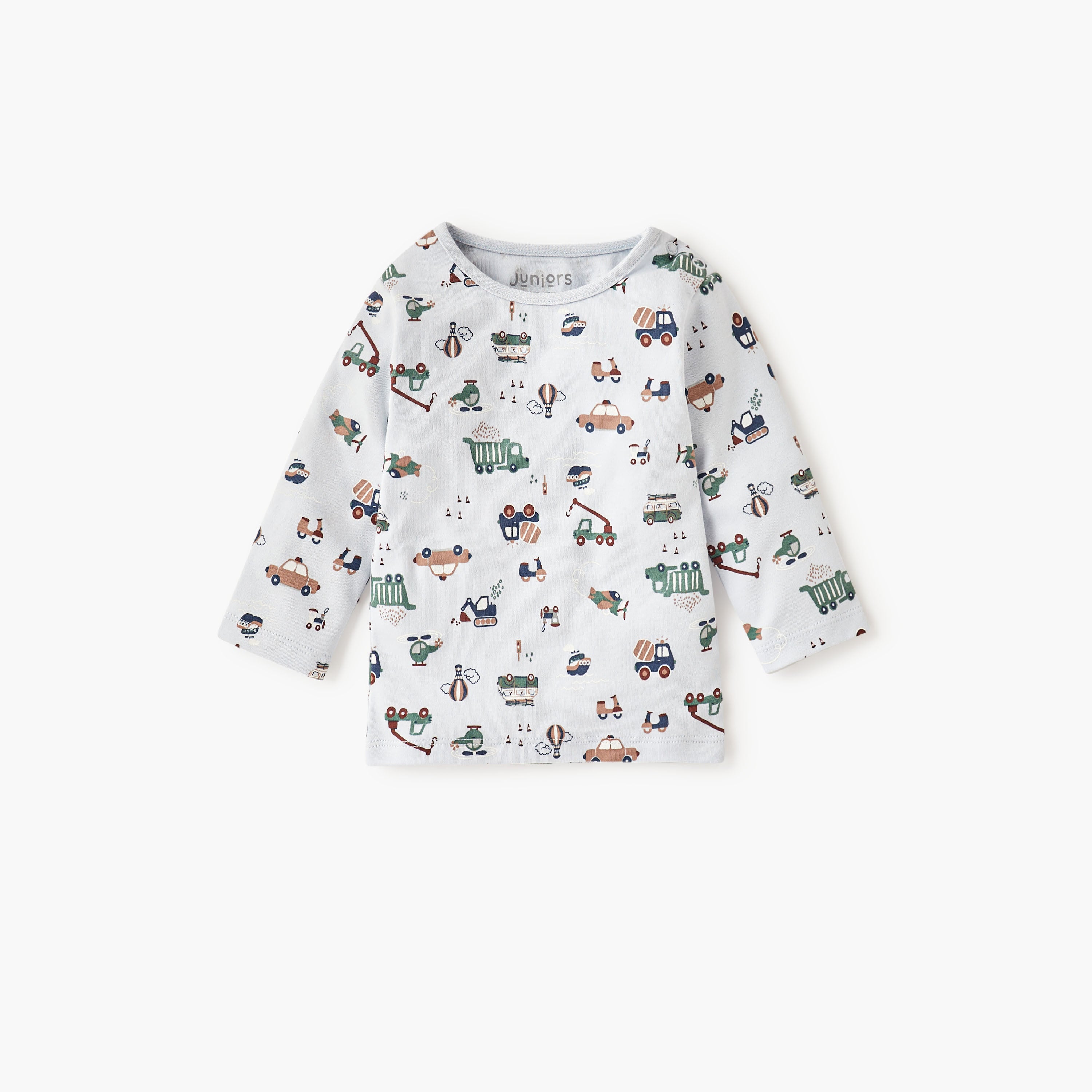 Juniors All-Over Vehicle Print T-shirt and Pyjama Set