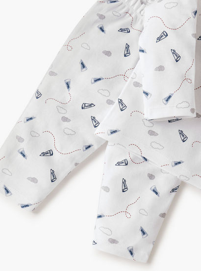 Juniors Graphic Print T-shirt and Pyjama Set-baby-boys-clothing-nightwear-pyjamasets-image-5