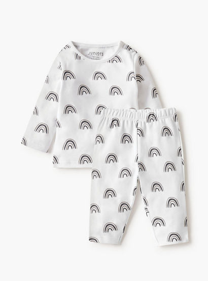 Juniors Rainbow Print T-shirt and Pyjama Set-baby-boys-clothing-nightwear-pyjamasets-image-2