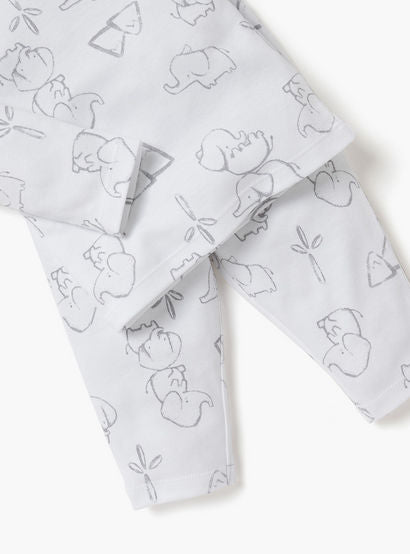 Juniors Elephant Print T-shirt and Pyjama Set-baby-boys-clothing-nightwear-pyjamasets-image-5