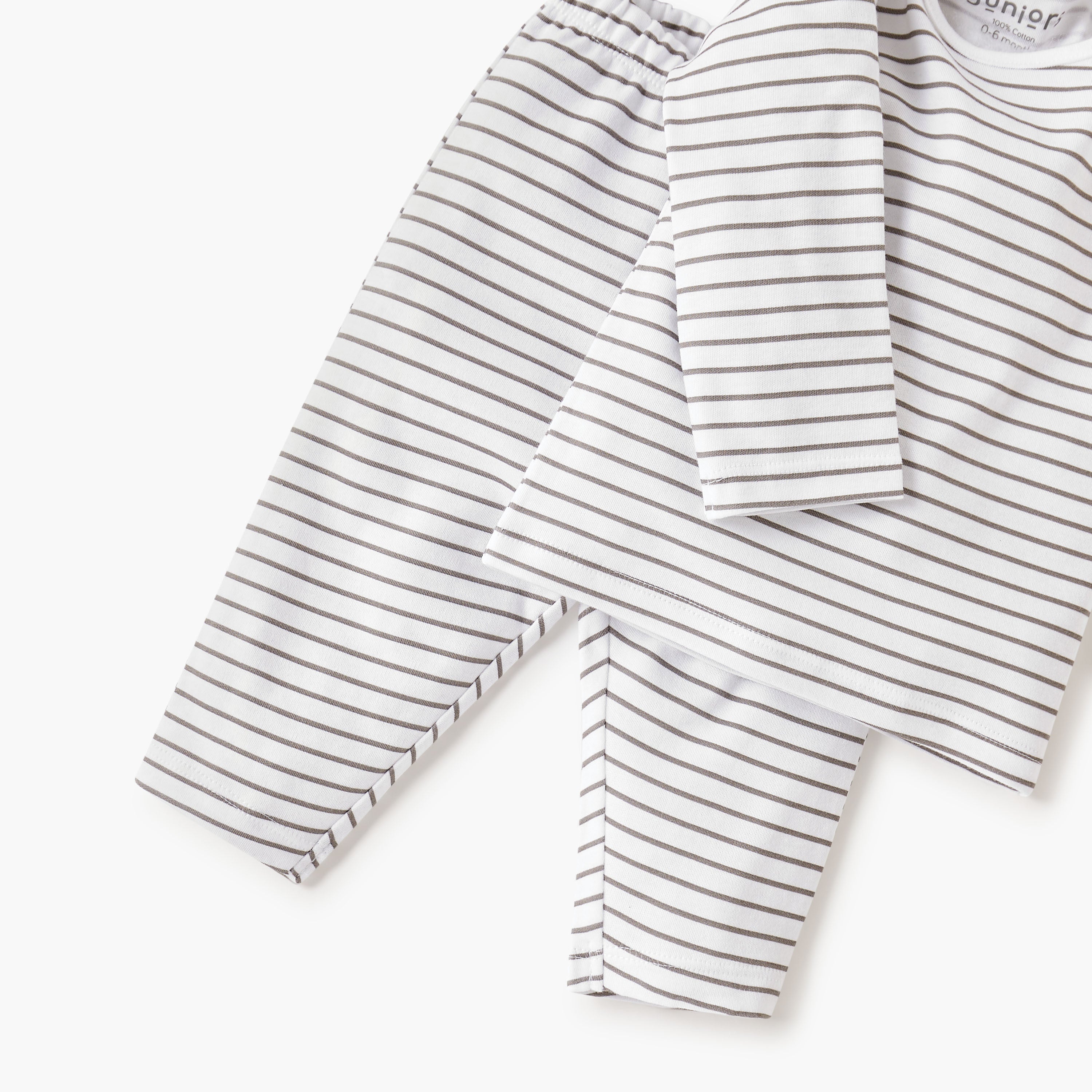 Juniors Striped T-shirt and Pyjama Set