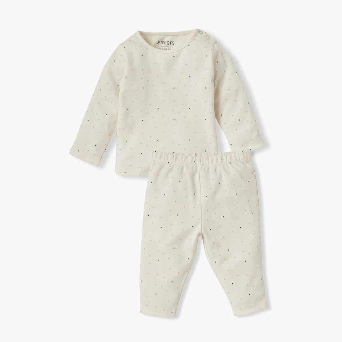 Juniors Polka Dot Print T-shirt and Pyjama Set