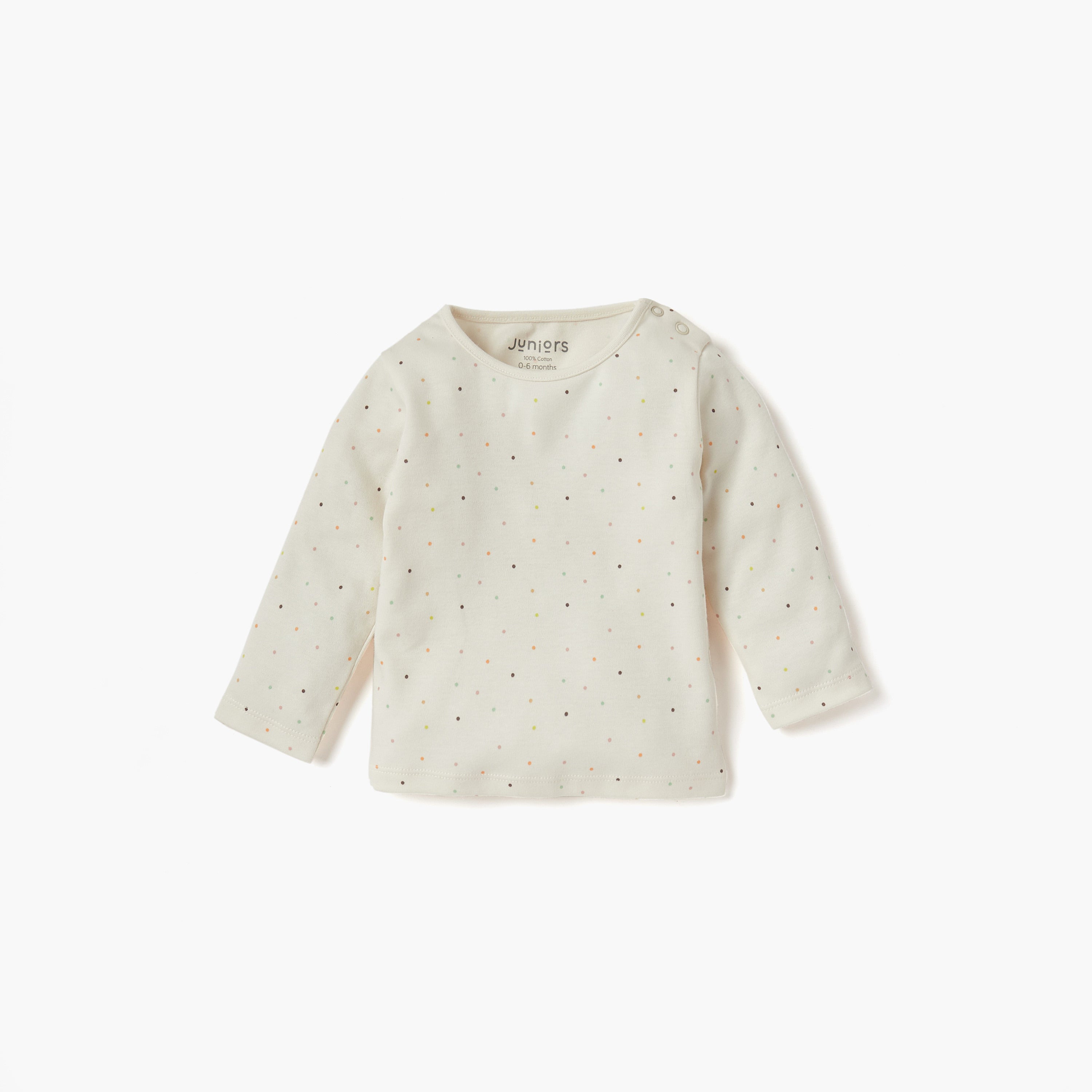 Juniors Polka Dot Print T-shirt and Pyjama Set