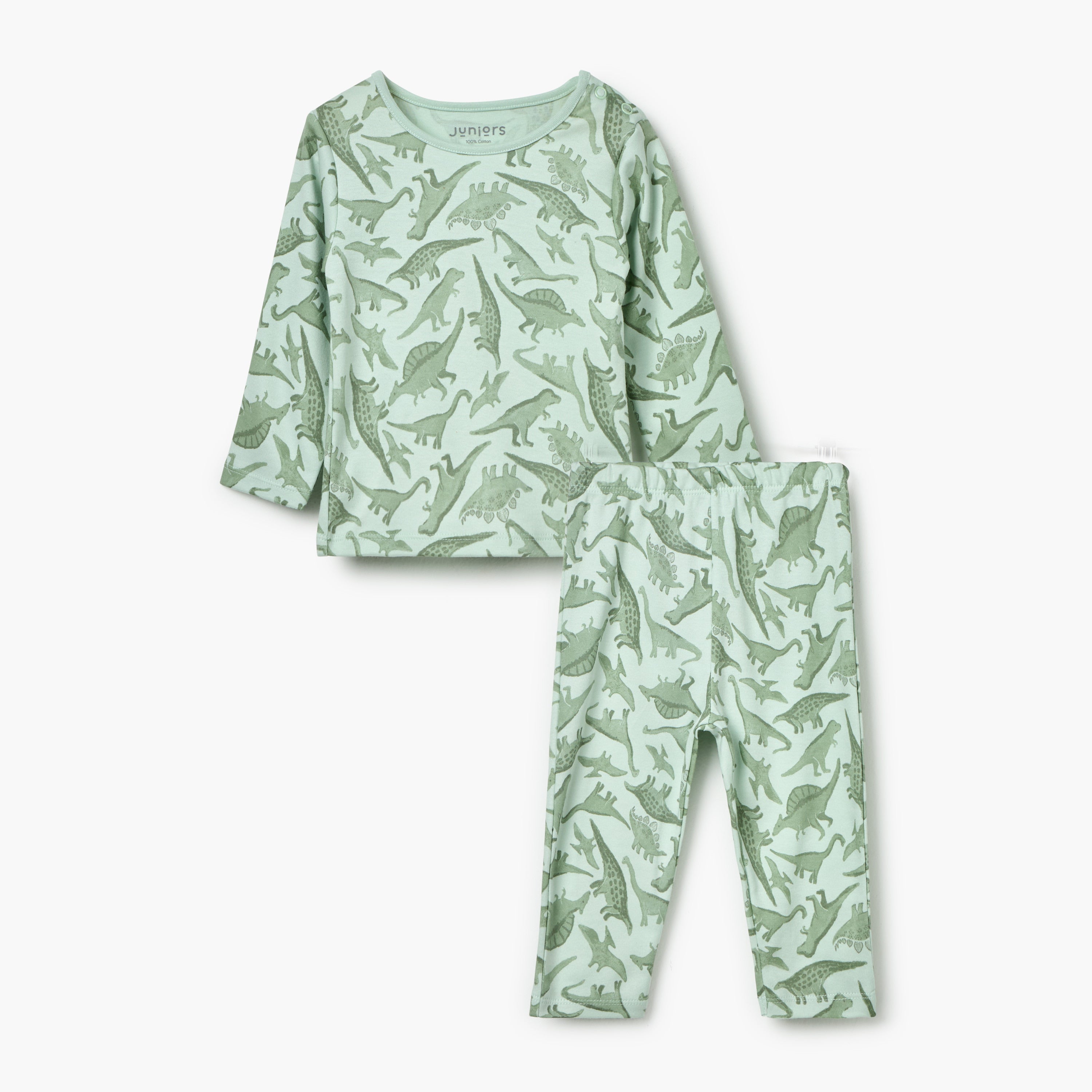 Juniors Dinosaur Print T-Shirt and Pyjama Set