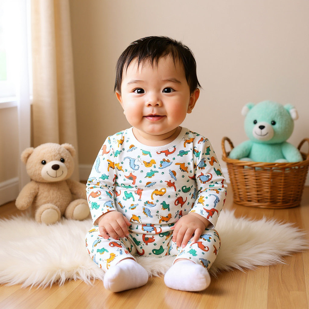 Juniors Dinosaur Print T-Shirt and Pyjama Set