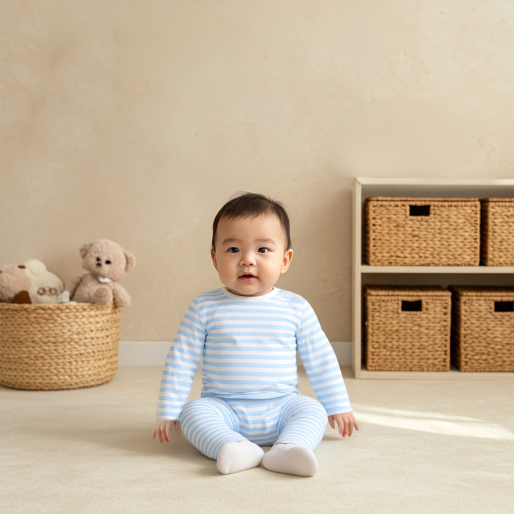 Juniors Striped T-shirt and Pyjama Set