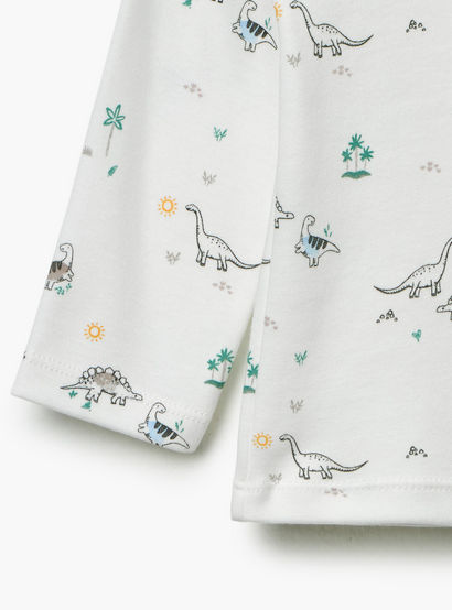 Juniors Dinosaur Print T-Shirt and Pyjama Set-baby-boys-clothing-nightwear-pyjamasets-image-5
