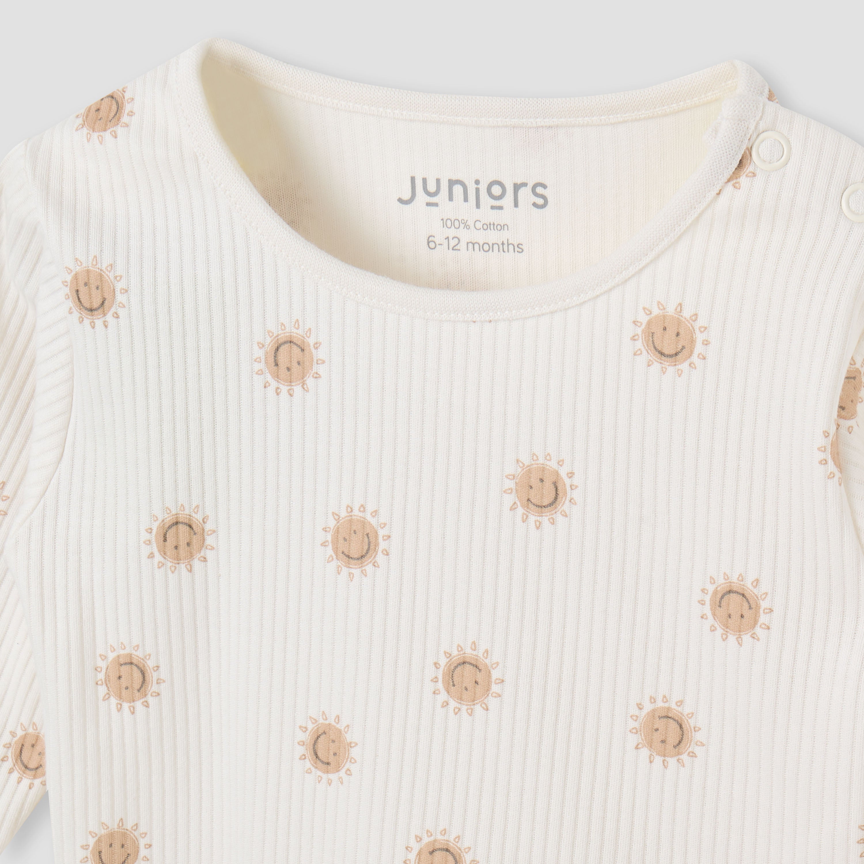 Juniors All-Over Sun Print T-shirt and Pyjama Set