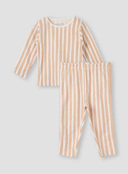 Juniors Striped T-shirt and Pyjama Set-baby-boys-clothing-nightwear-pyjamasets-image-2
