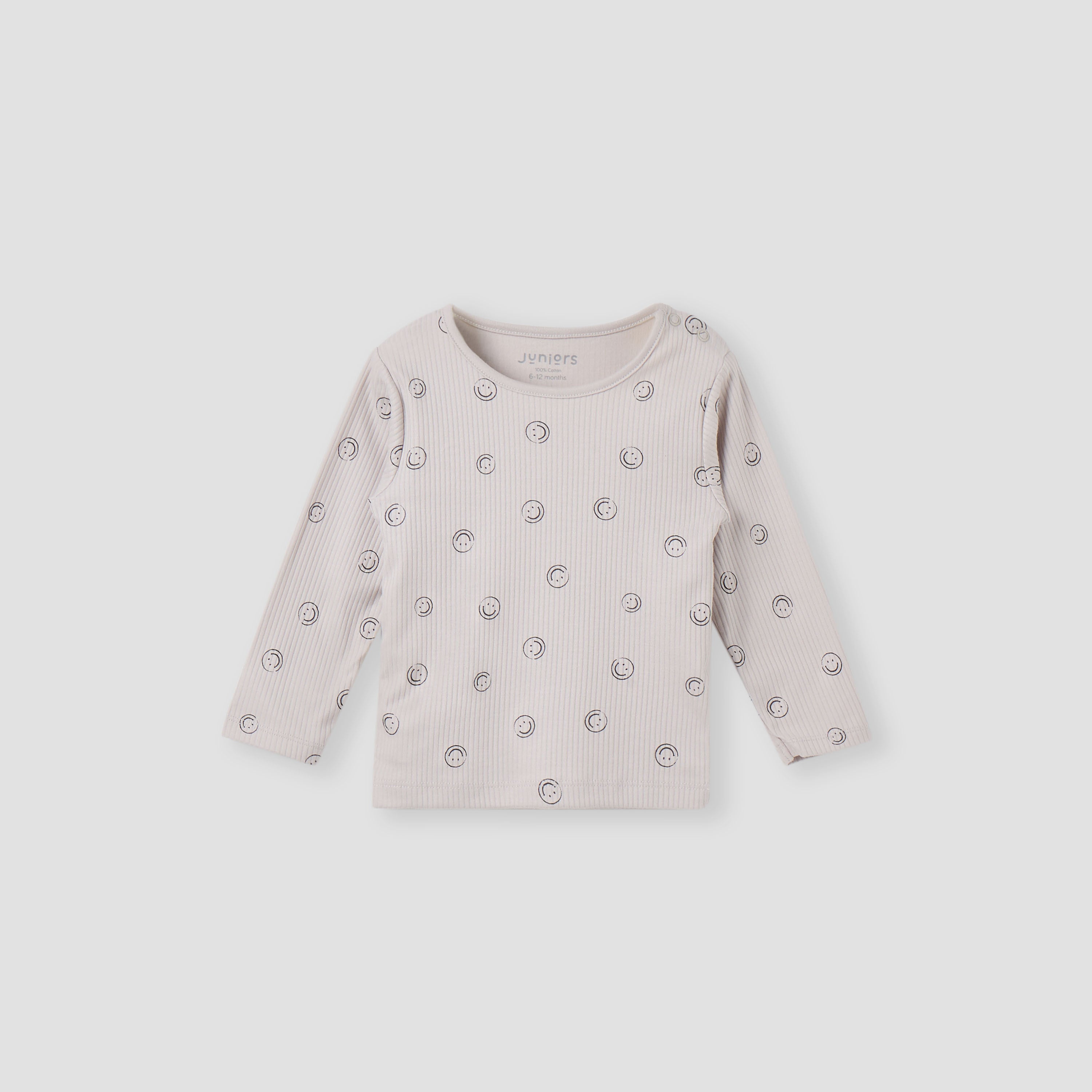 Juniors All-Over Smiley Print T-shirt and Pyjama Set