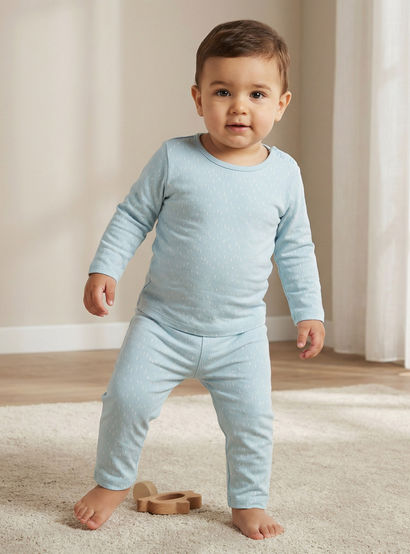 Juniors Printed T-shirt and Pyjama Set-baby-boys-clothing-nightwear-pyjamasets-image-1