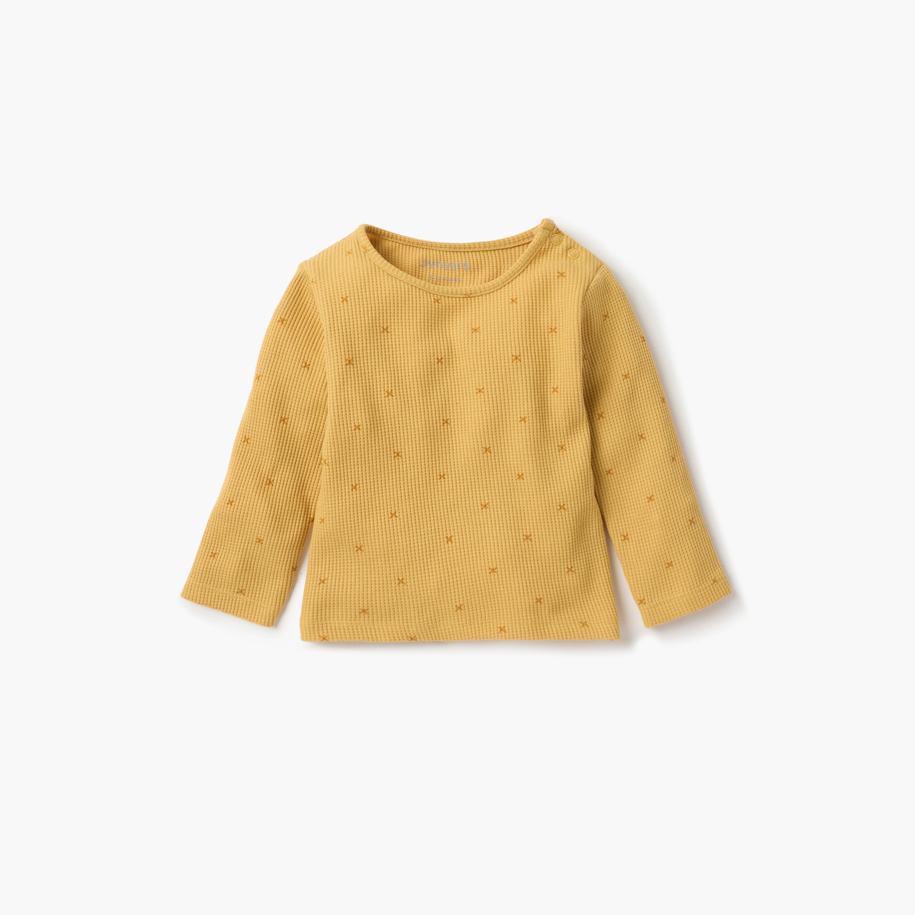 Juniors Textured T-shirt and Pyjama Set