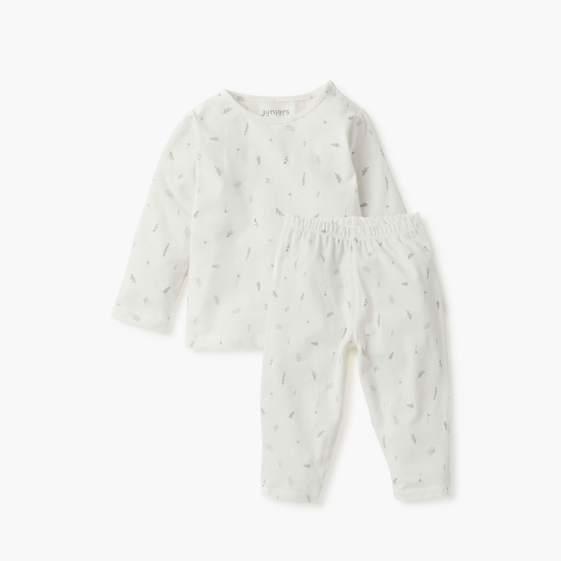 Juniors Printed T-shirt and Pyjama Set - White / 12-18 mths