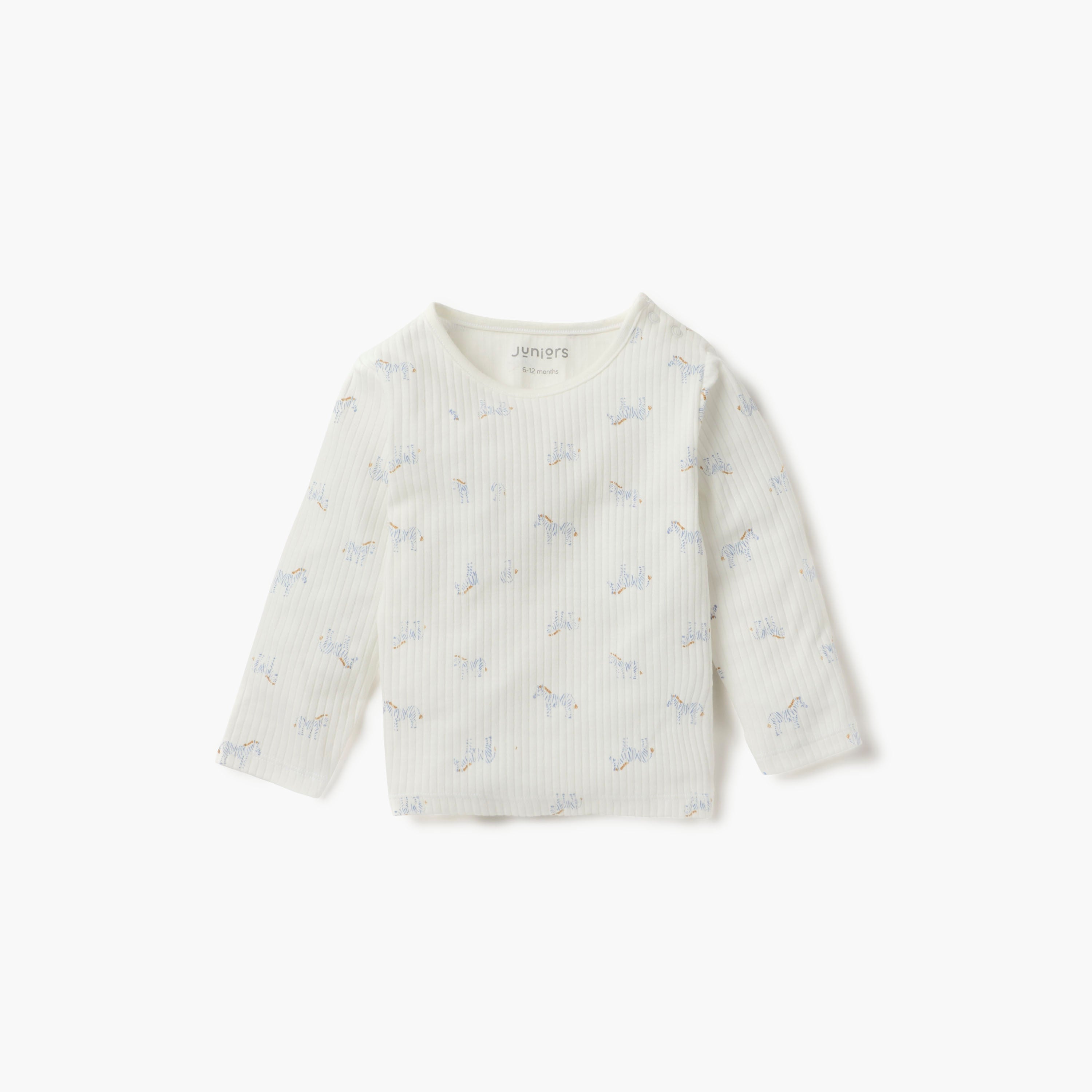 Juniors Bunny Print Long Sleeves T-shirt and Pyjama Set