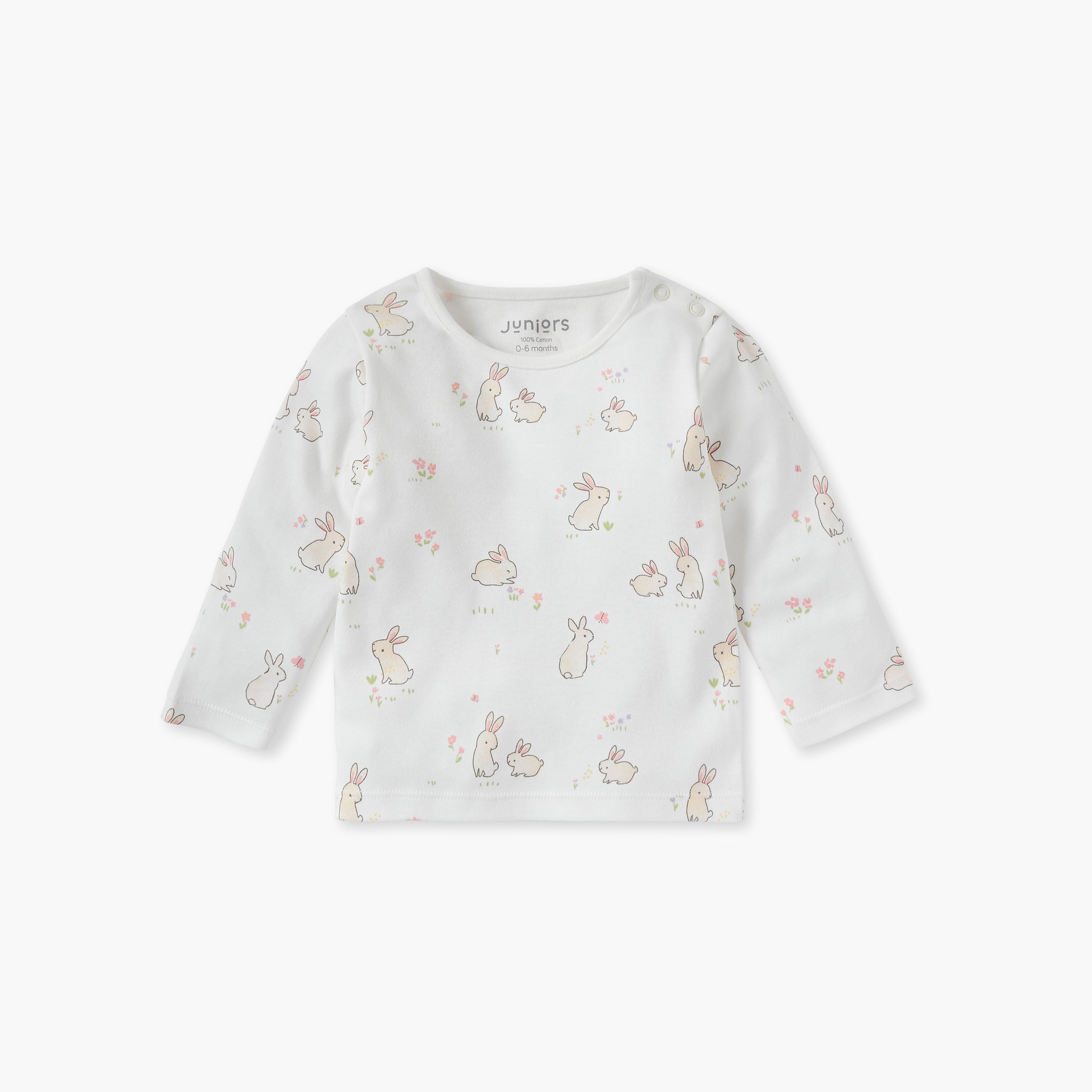 Juniors Pyjama Set with Safari Print - Cotton - Long Sleeves - Henley Neck