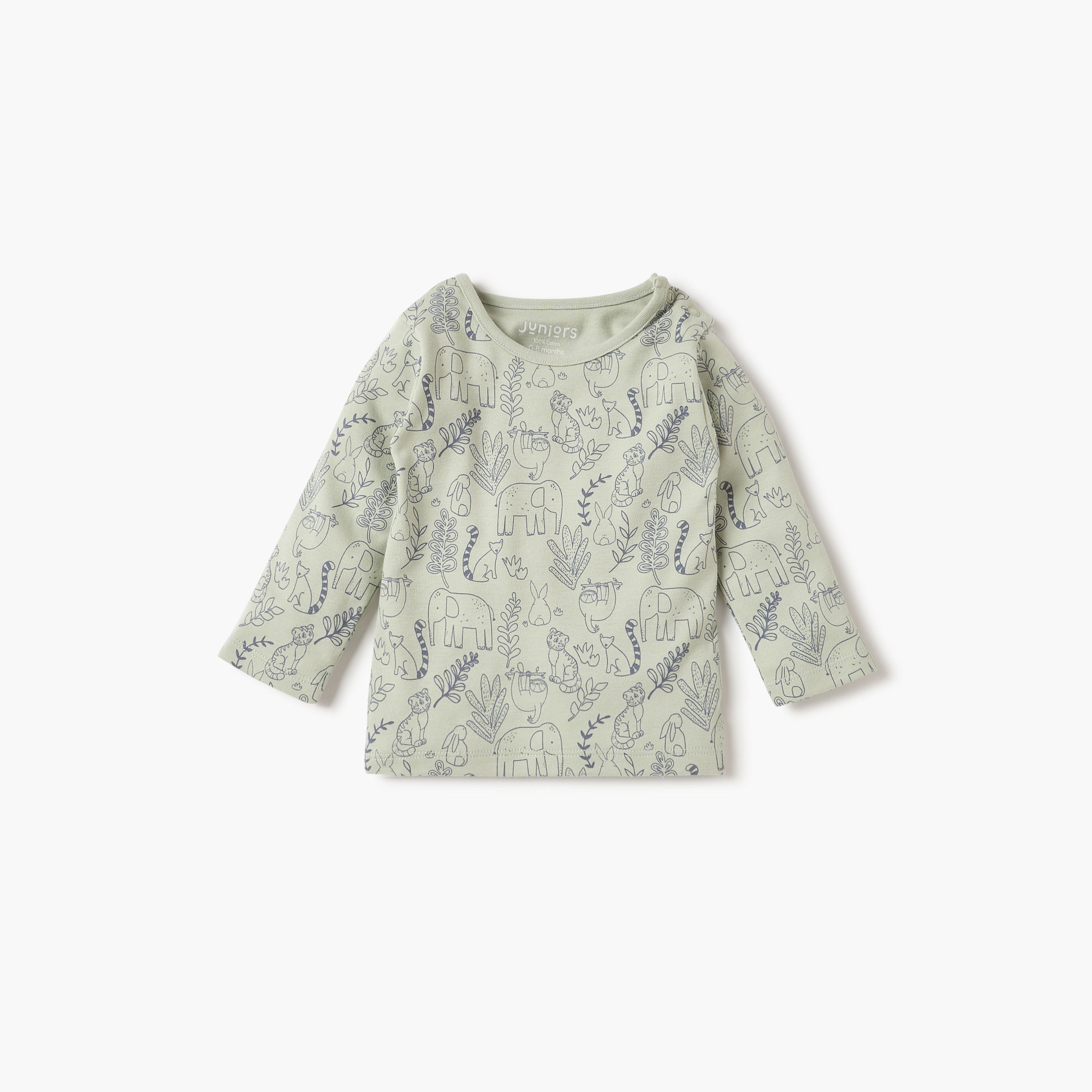 Juniors Animal Print T-shirt and Pyjama Set