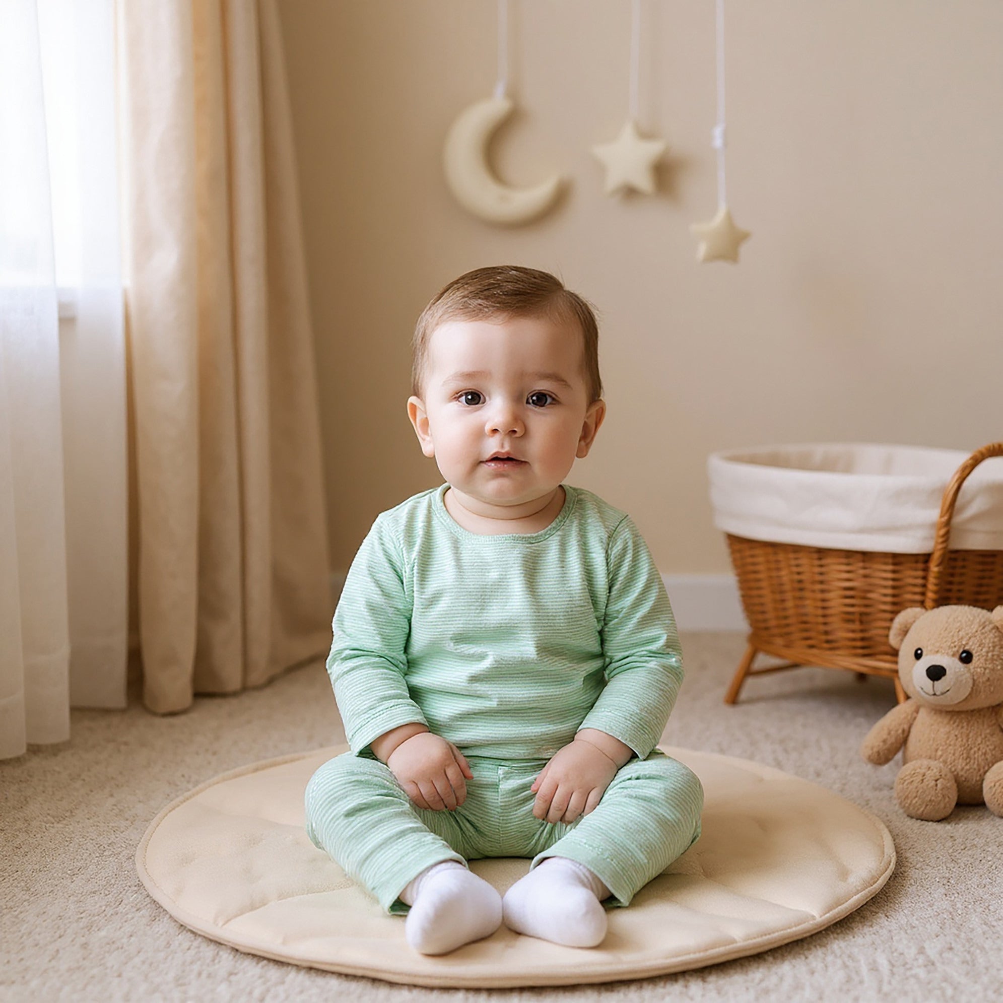 Juniors Striped Long Sleeves T-shirt and Pyjama Set